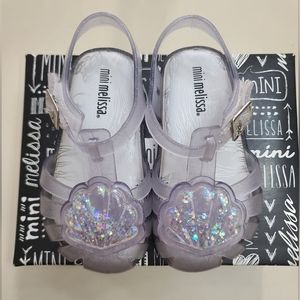 Mini Melissa Seashell Jelly Sandals Size 7